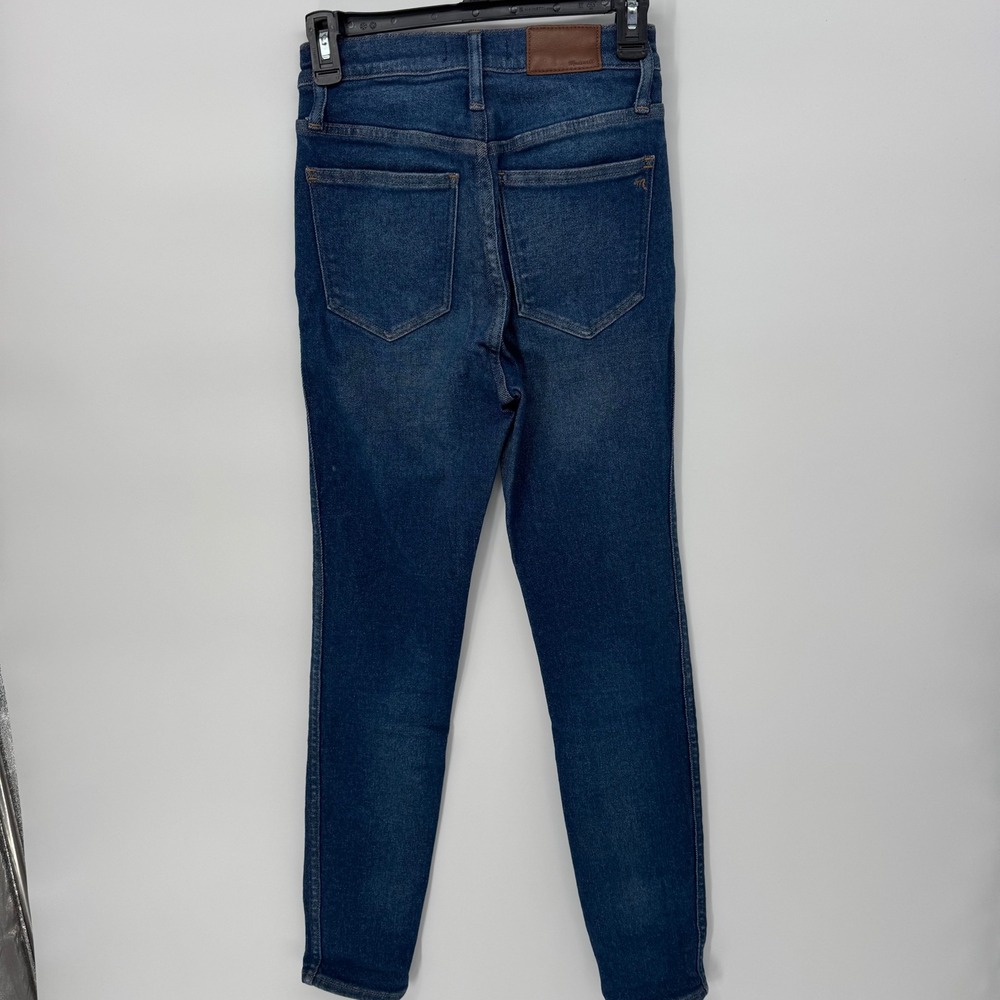 Madewell 10" High-Rise Skinny Jeans Women's Size 25 Dark Wash Denim - Picture 6 of 8